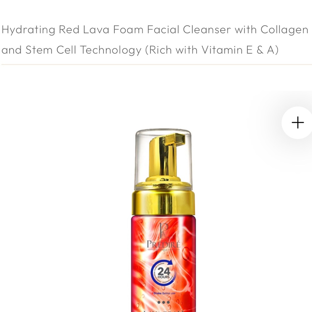Prédiré Paris Red Lava Foam Cleanser with Gold Accents